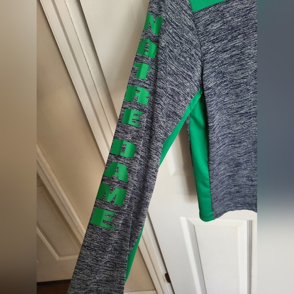 Kids Notre Dame Green and Gray Pullover Top - Picture 5 of 6